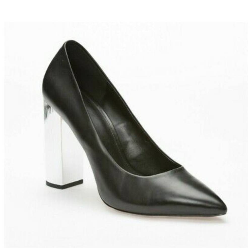 MICHAEL KORS PALOMA BLOCK MIRROR METAL HEEL SIZE 7
